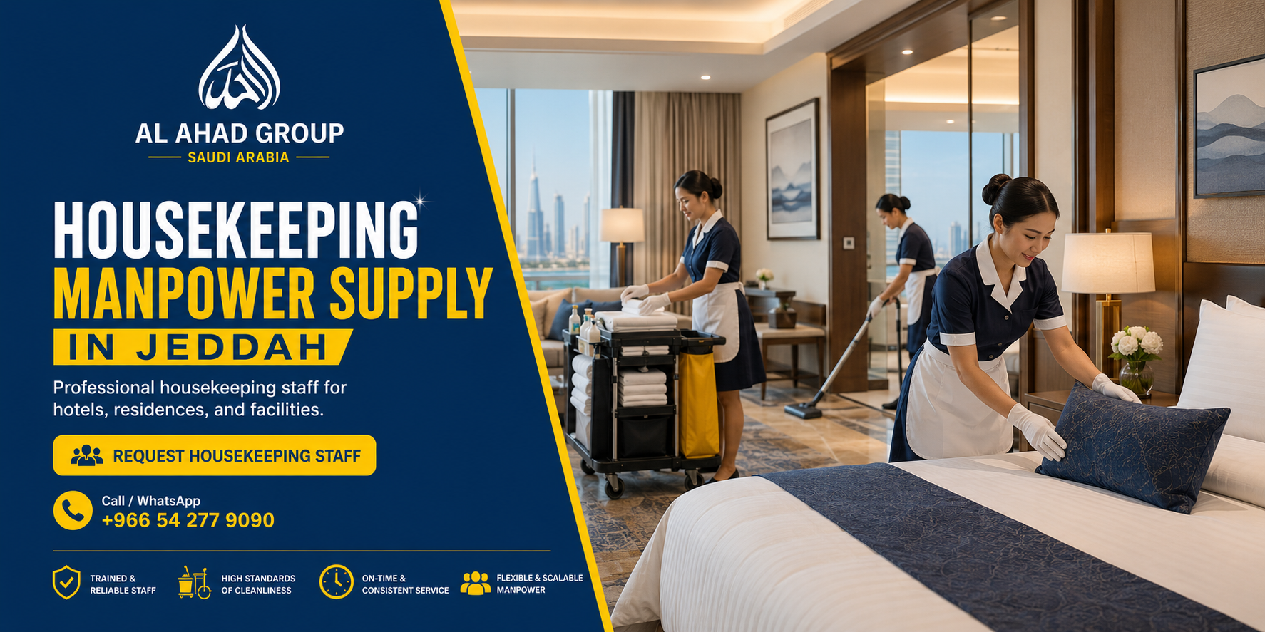 Outsourced Housekeeping Staff for Hotels supporting employer workforce planning in Saudi Arabia